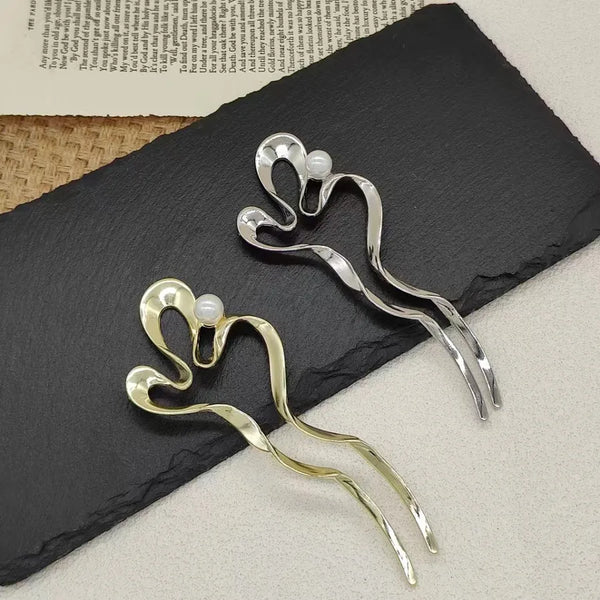 Classic Style Women's Bow Knot Alloy Plating Hair Sticks