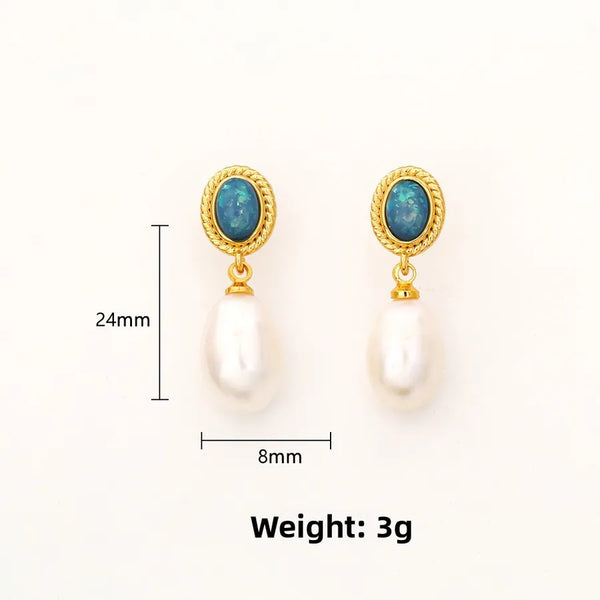 French Vintage Freshwater Pearl Earrings Unique Design Hong Kong Style Elegant Versatile Luxury Fashionable Jewelry Accessories