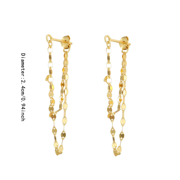 1 Pair 925 Sterling Silver Solid Color Drop Earrings