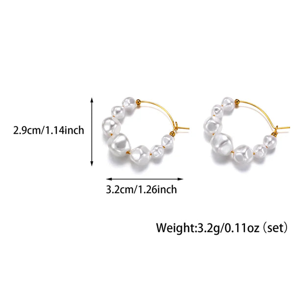 1 Pair Baroque Style Modern Style C Shape 304 Stainless Steel 18K Gold Plated Ear Studs