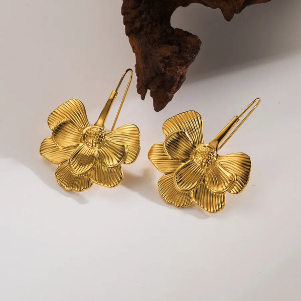 1 Pair Vintage Style Exaggerated Classic Style Irregular Solid Color Plating 304 Stainless Steel 18K Gold Plated Ear Studs