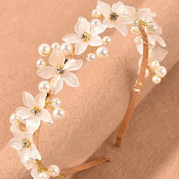 Simple Style Flowers Hair Band made of Alloy, Elegant Floral Hair Accessory for Everyday Wear