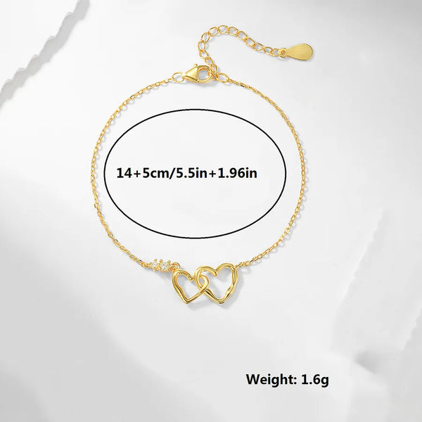 Wholesale Jewelry Casual Elegant Cute Heart Shape Copper Bracelets
