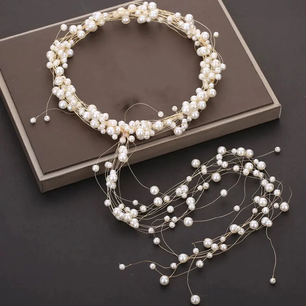 Sweet Pearl Hair Band Headband Made of Resin, Stylish and Elegant Hair Accessory