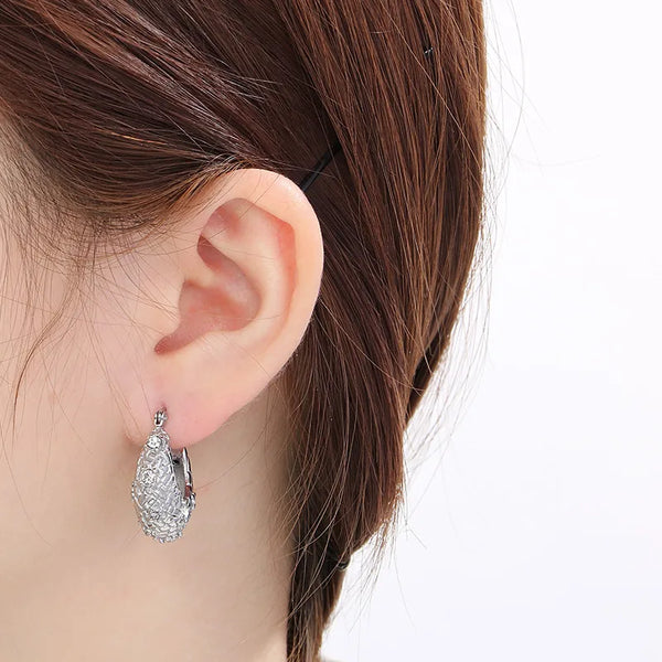 1 Pair Casual Vintage Style Geometric Inlay 304 Stainless Steel Rhinestones 18K Gold Plated Earrings