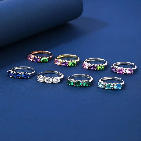 1 Piece 925 Sterling Silver Round Open Rings