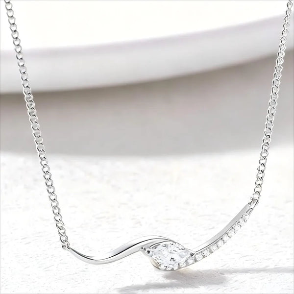1 Piece 18K Gold Plated Platinum Plated S925 Silver Material Moissanite Geometric Pendant Necklace Valentine's Day Gift Accessory