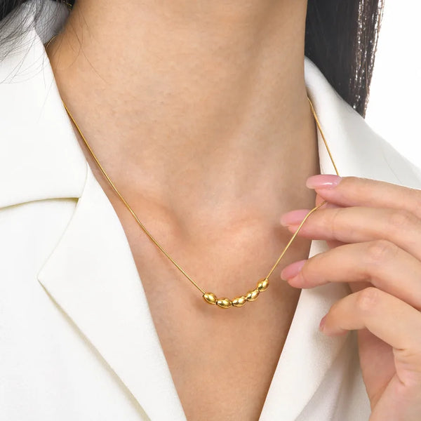 304 Stainless Steel Casual Classic Style Plating Solid Color Necklace