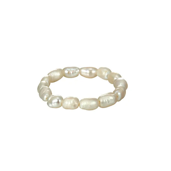 elegant irregular freshwater pearl rings