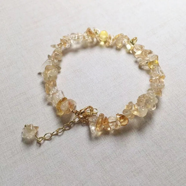 original design geometric citrine plating 14k gold plated bracelets
