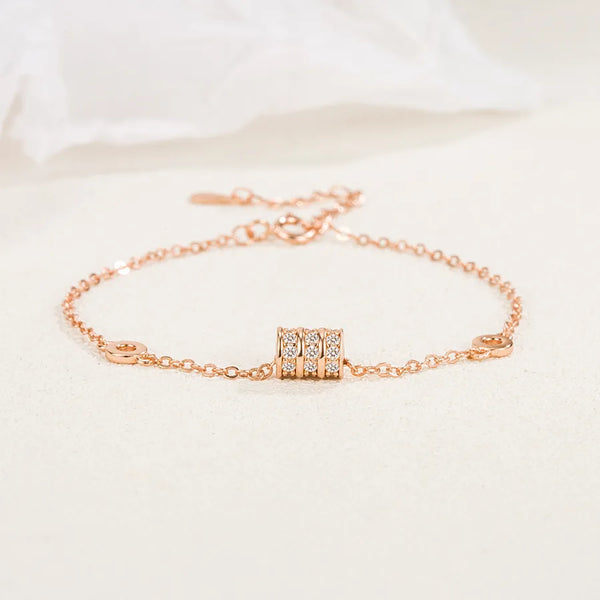 S925 Sterling Silver Small Man Waist Bracelet Women's Small Fresh Simple Niche New Bracelet Elegant Light Luxury Jewelry