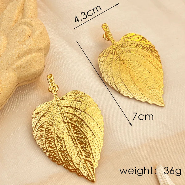 1 Pair Simple Style Classic Style Maple Leaf Plating 304 Stainless Steel 18K Gold Plated Ear Studs