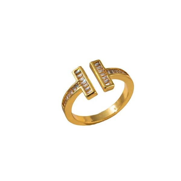 Wholesale Jewelry Vintage Style Classic Style Heart Shape Crown Bow Knot Copper Zircon Plating Open Rings
