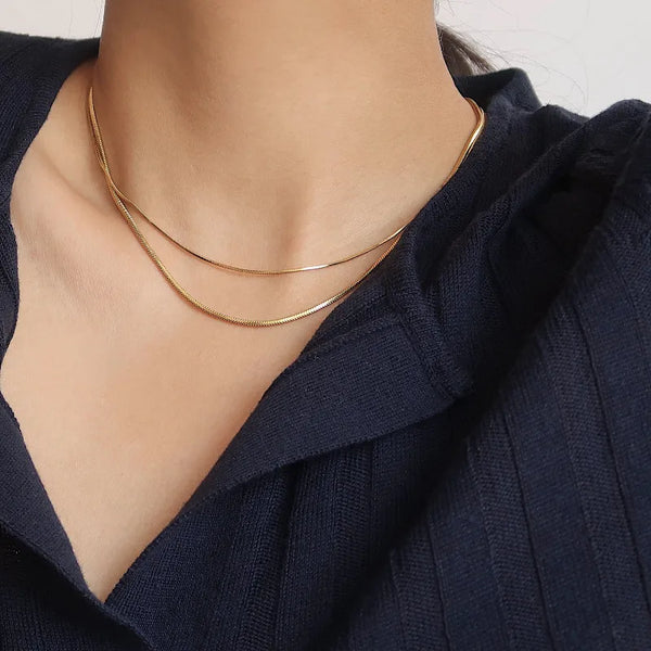 925 Sterling Silver Polishing Solid Color Necklace