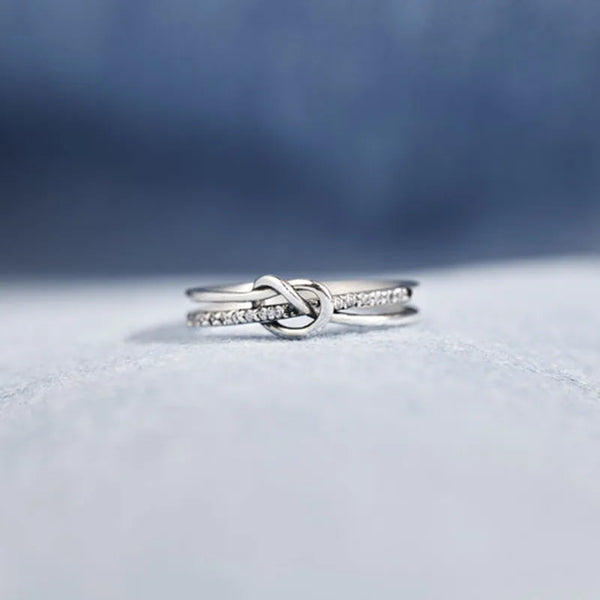 925 Sterling Silver Rhinestones Solid Color Rings