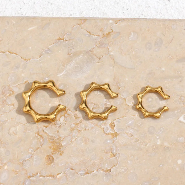 Hip-Hop Geometric Plating 304 Stainless Steel No Inlaid 18K Gold Plated Earrings