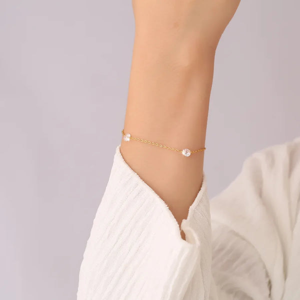 INS Style Fashion Women's New Starlight Shining Zircon Bracelet Full S925 Silver Daily Party Accessory