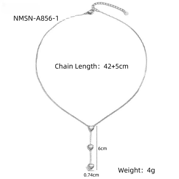 Wholesale Jewelry Lady Heart Shape 304 Stainless Steel Plating Pendant Necklace