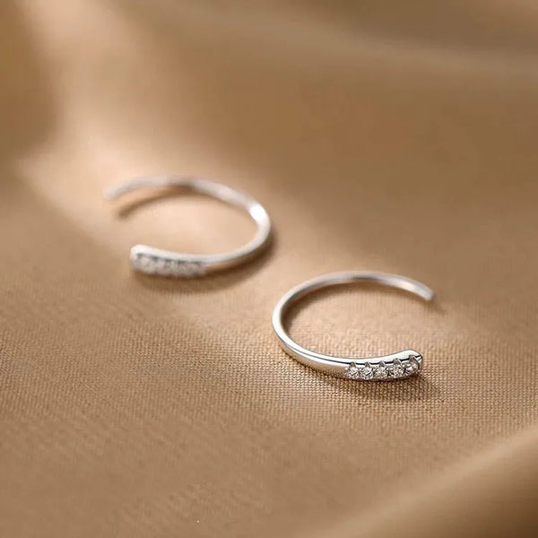 1 Pair S999 Silver Star Ear Cuffs