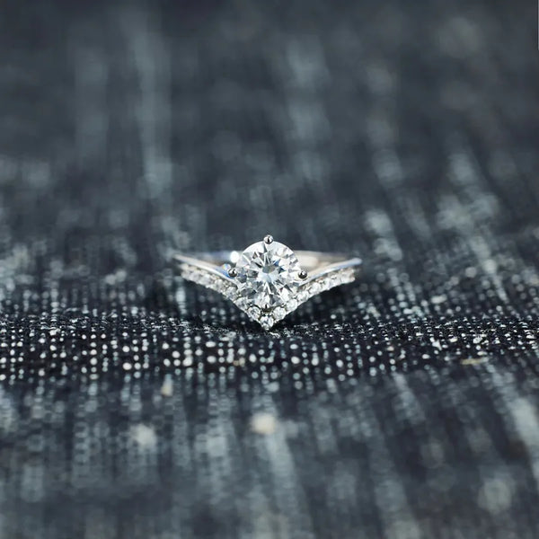 925 Sterling Silver Zircon Geometric Rings 925 Sterling Silver Rings