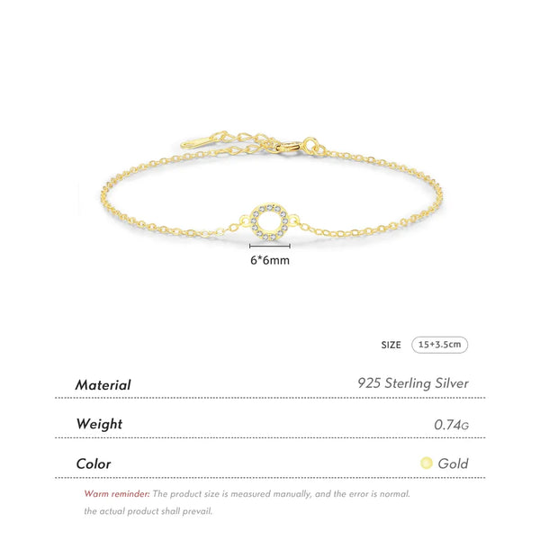 925 Sterling Silver Bracelets IG Style Simple Style