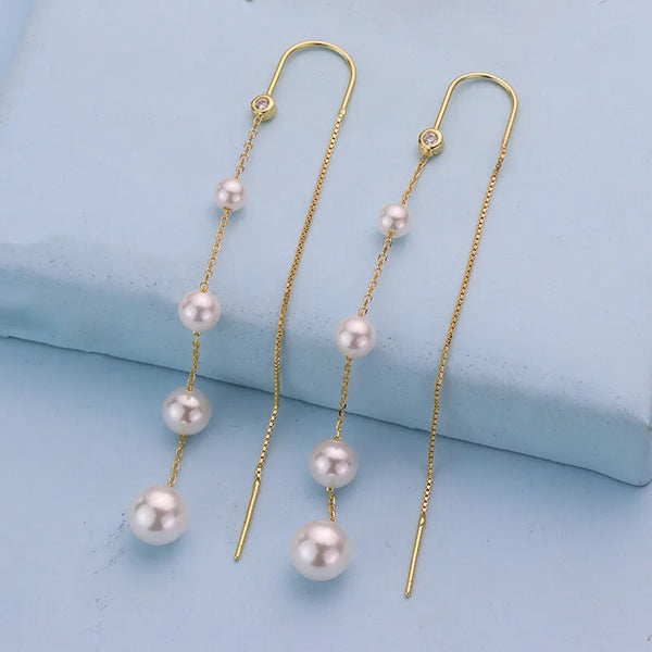 1 Pair 925 Sterling Silver Geometric Ear line