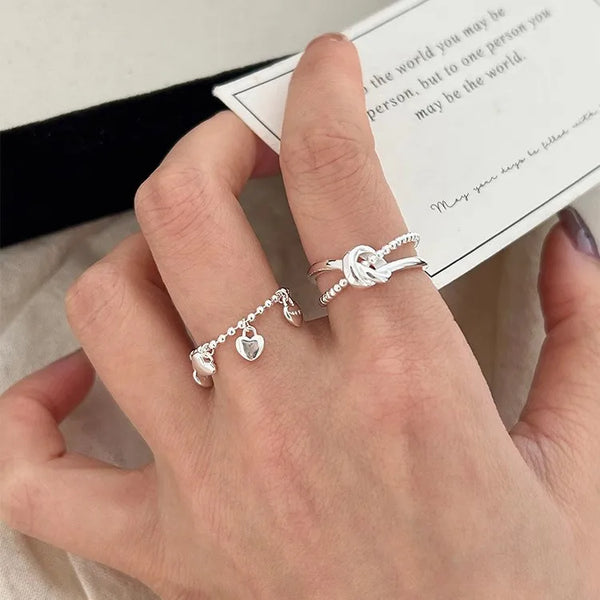925 Sterling Silver Heart Shape Rings