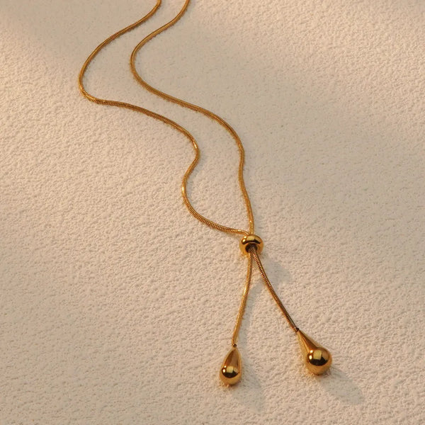 Wholesale Jewelry Simple Style Classic Style Solid Color 304 Stainless Steel 18K Gold Plated Plating Pendant Necklace