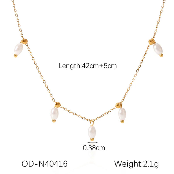 Wholesale Jewelry Modern Style Classic Style Flower 304 Stainless Steel cable chain Necklace