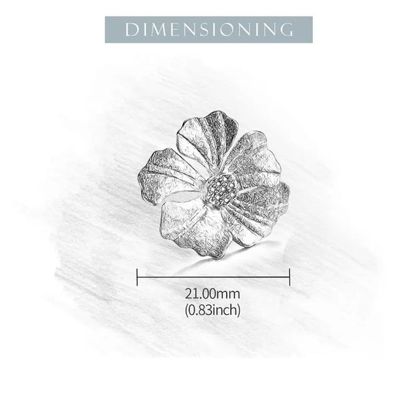 1 Pair 925 Sterling Silver Peony Flower Flower Zircon 18K Gold Plated Silver Plated Ear Studs