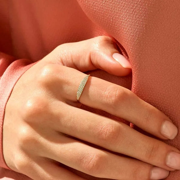 925 Sterling Silver Geometric 18K Gold Plated Rings