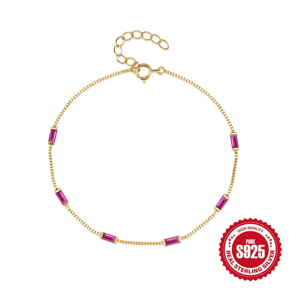 925 Sterling Silver Bracelets Simple Style Shiny