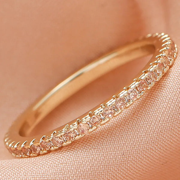 Plus Bestseller Round Zircon Ring For Women Non-fading Simple High-grade Couples Design Fashionable Geometric Pattern Jewelry
