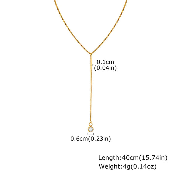 Wholesale Jewelry IG Style Elegant Streetwear Solid Color 201 Stainless Steel 18K Gold Plated Necklace