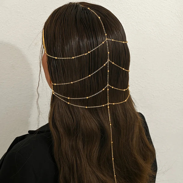 Bohemian Round Hair Band Made of Copper, Stylish and Durable Hair Accessory