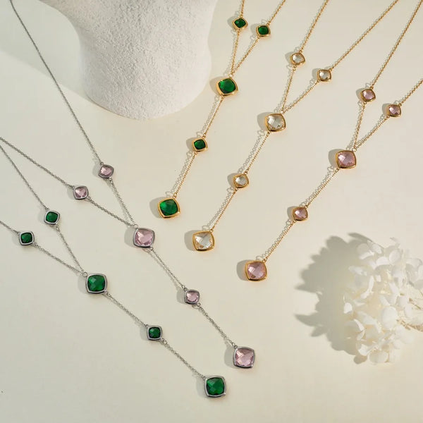 Irregular Electroplated Necklace for Women in 304 Stainless Steel with 18K Real Gold Plated PVD Coating and 0.03µm Thickness