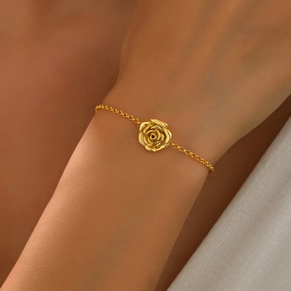 1 Piece Simple Copper Material Rose Gold Silver Women's Bracelet Party Gift Jewelry Accessory Coffee Bean Chain Twisted