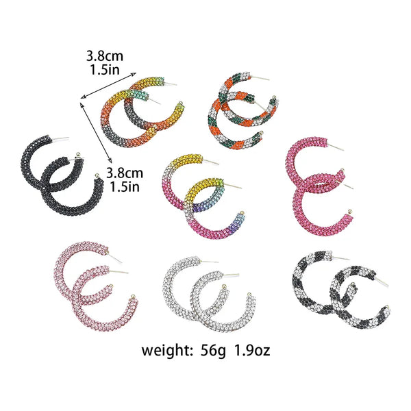 1 Pair Simple Style Solid Color Plating Inlay Rhinestone Rhinestones Silver Plated Ear Studs