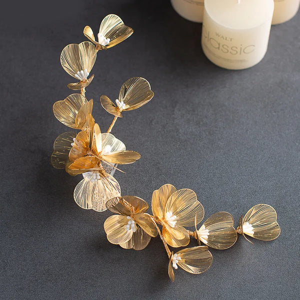 bridal headwear korean style new golden flower handmade headband