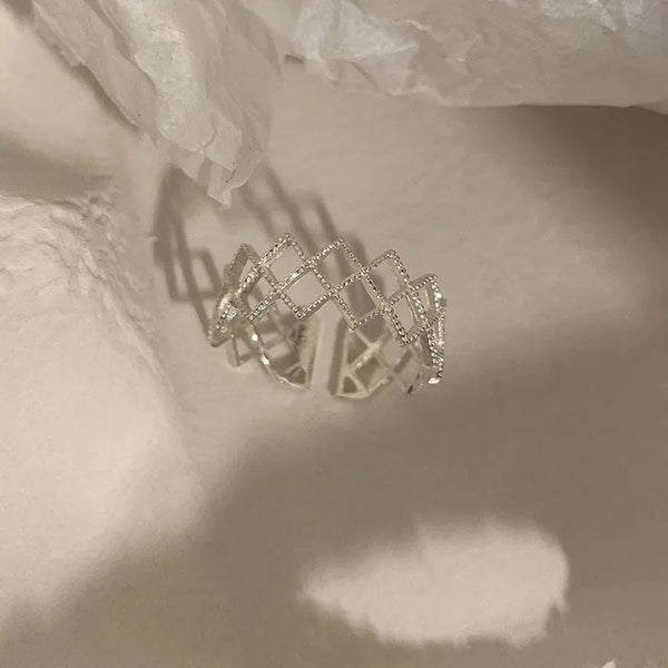 1 Piece 925 Sterling Silver Geometric Rings