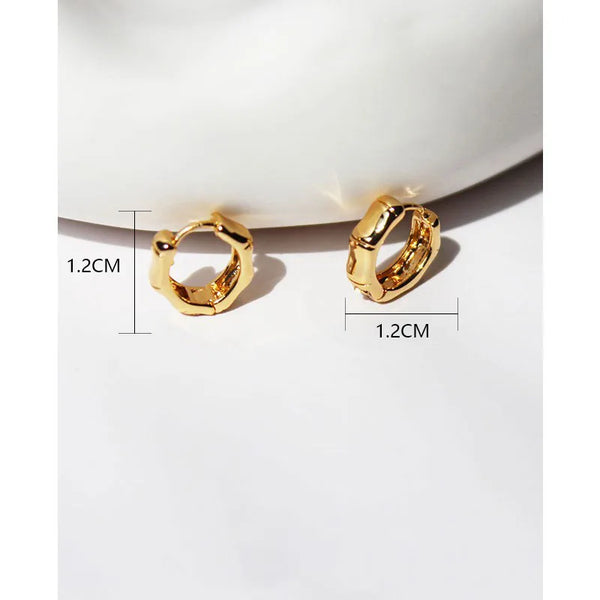 1 Pair Casual Classic Style Geometric Brass 24K Gold Plated Earrings