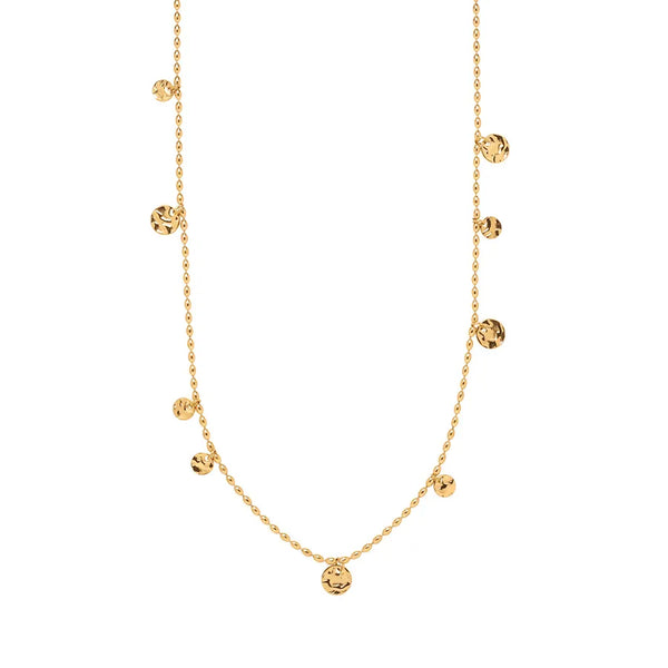 Wholesale Jewelry IG Style Round 304 Stainless Steel 18K Gold Plated Necklace