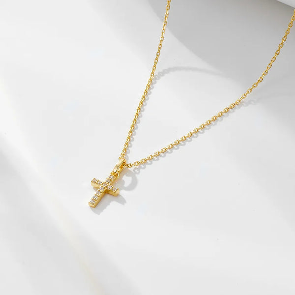 925 Sterling Silver Zircon Plating Inlay Solid Color Pendant Necklace