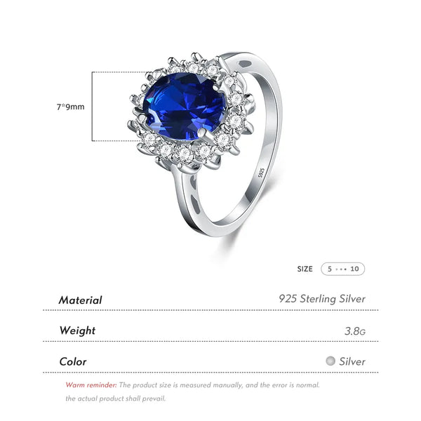925 Sterling Silver Gem Crown Rings 925 Sterling Silver Rings