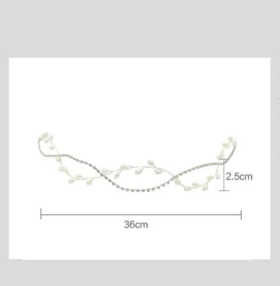 Elegant Bridal Women's Waves Imitation Pearl Rhinestone Pearl Hair Band