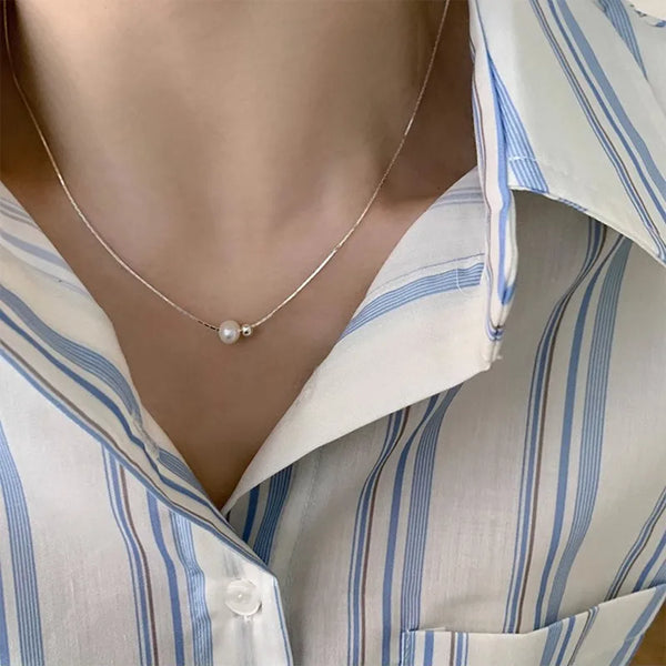 simple style heart shape solid color copper pendant necklace