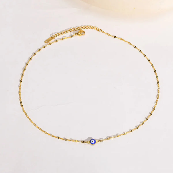 Wholesale Jewelry Simple Style Devil'S Eye 201 Stainless Steel Plating Stainless Steel Necklaces