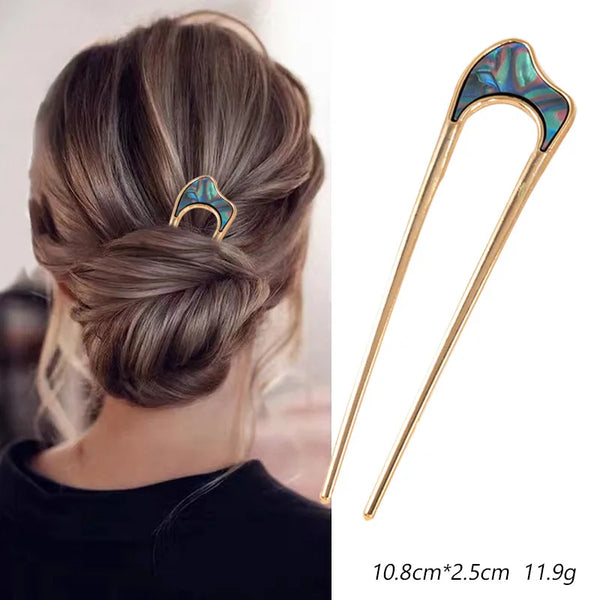 Women's Streetwear U Shape Alloy Hairpin