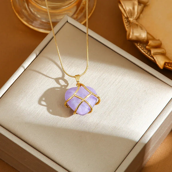 Cartoon Necklace for Women in Golden Color, PVD Coated with Durable Titanium Steel Material