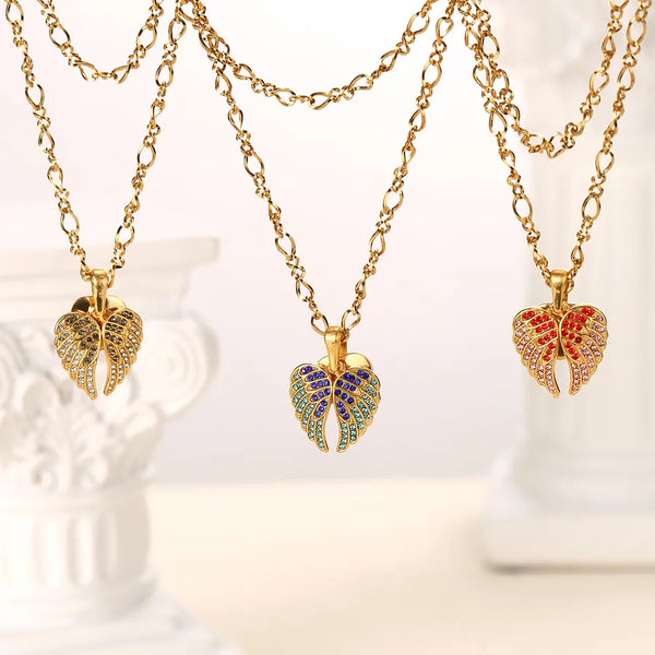 Angel Wings DIY Handmade Sweater Necklace Multifunctional Stacked Chain Jewelry Accessories Suitable for Women